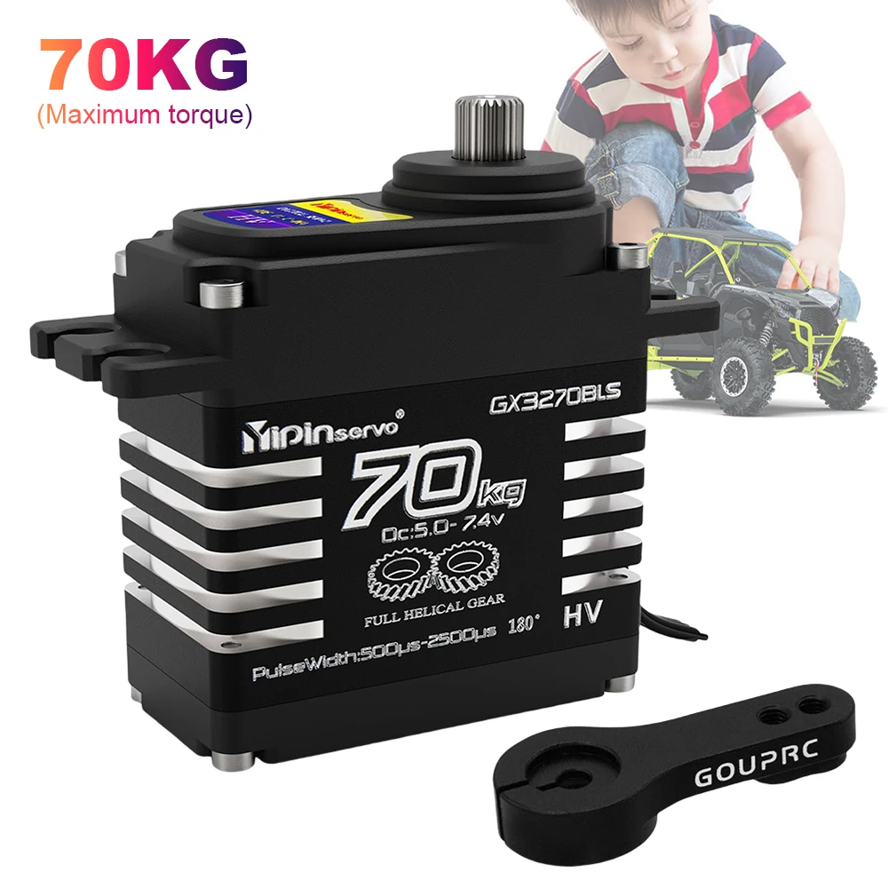 Rc Car Servo - 1/2PCS 70KG Grote Koppel Borstelloze Motor
