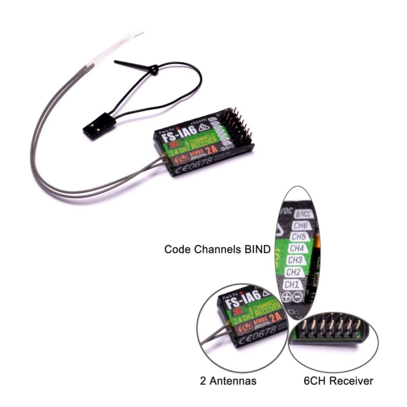 Drone Rc Battery - Flysky FS-IA6 Ontvanger 6CH Dubbele Antenne