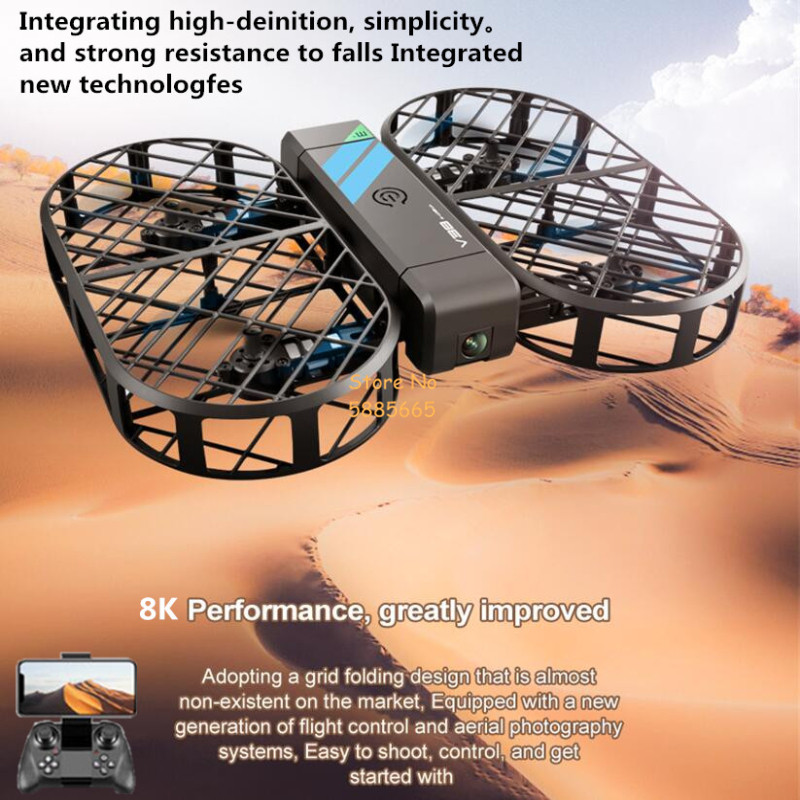 Drone Rc Foldable - 8K HD-camera 360° ° Bescherming Optische