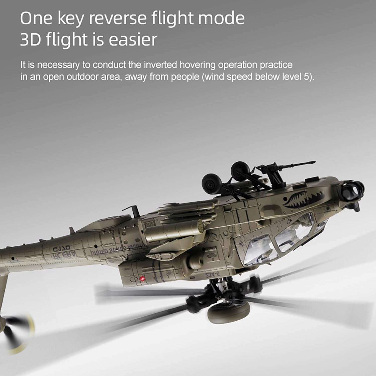 Drone Shahed Rc - 310MM 6CH C170 AH-64D RC Helikopter