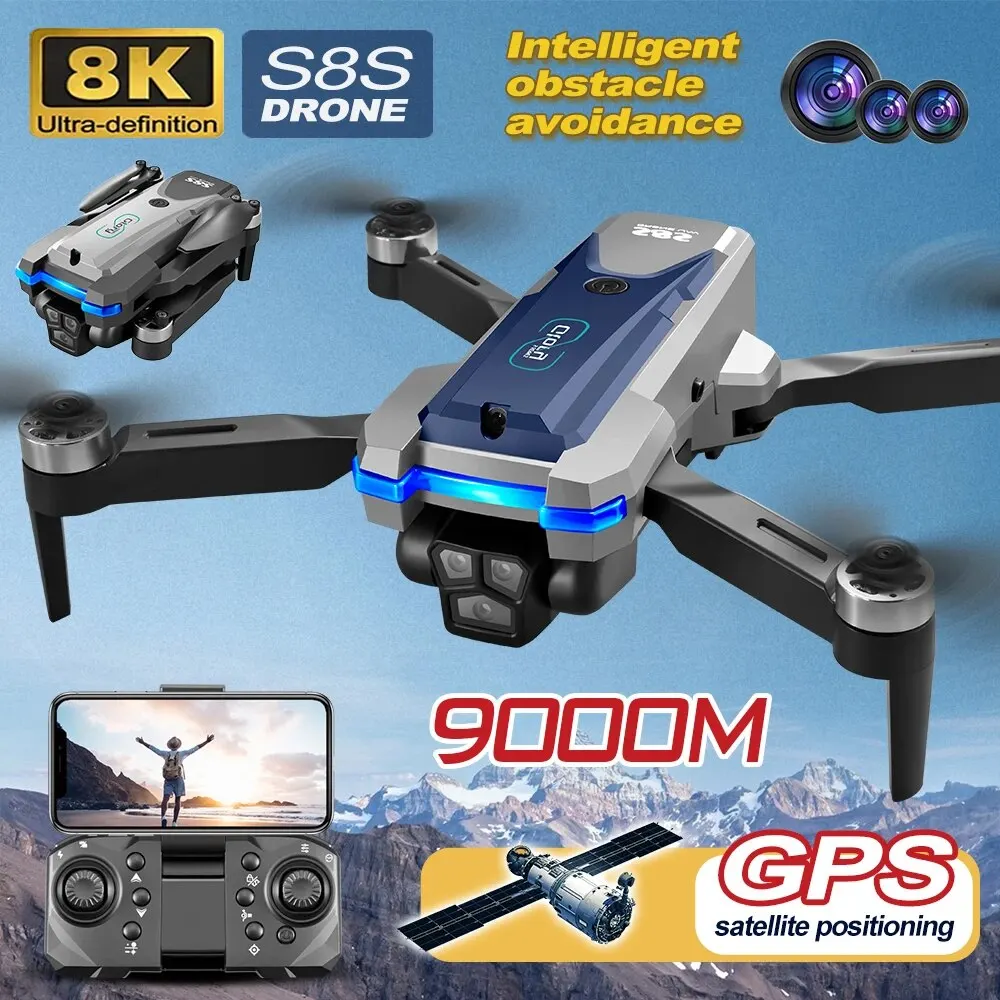 Drone Rc Foldable - S 8S Gps Drone 5G Wifi