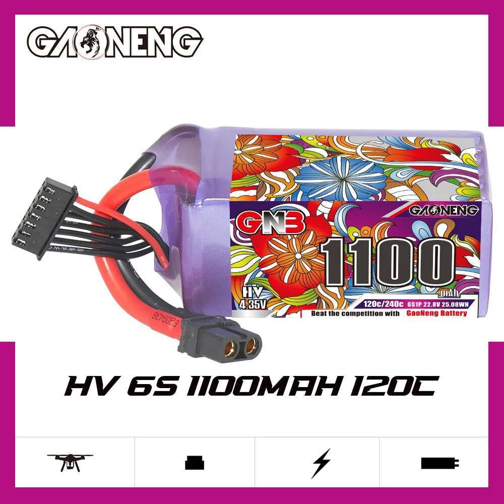 2 Stuks GNB 6S Lipo Batterij 2 - Nano Quad Fpv recensie en prijs