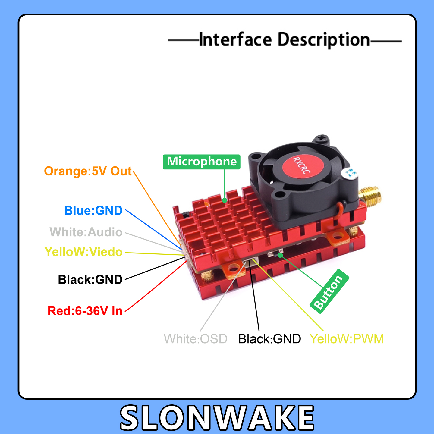 SLONWAKE 5.8G 2W VTX FPV 1800T - Drone Rc Plegable recensie en prijs