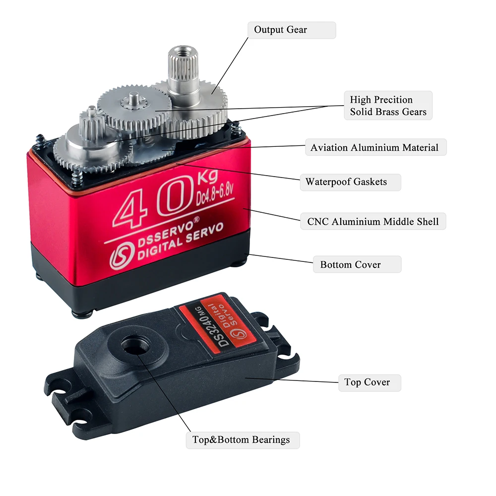 40KG Dsservo DS3240 Groot kopp - Rc Car Servo recensie en prijs