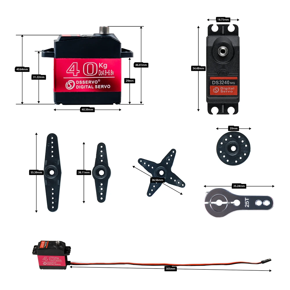 40KG Dsservo DS3240 Groot kopp - Rc Car Servo recensie en prijs