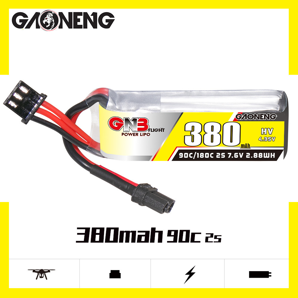 GNB 2S 7.6V 380mAh 90C/180C Li - Nano Quad Fpv recensie en prijs