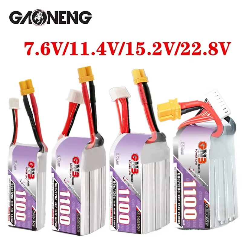 GNB 1100mAh 2S 3S 4S 6S 60C/12 - Nano Quad Fpv recensie en prijs