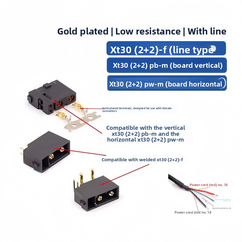 XT30(2+2) XT30PB/PW(2+2) Manne - Drone Rc Signal recensie en prijs