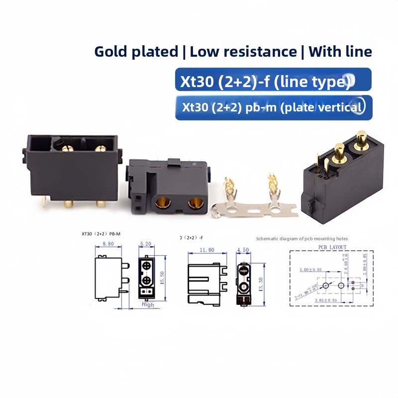 XT30(2+2) XT30PB/PW(2+2) Manne - Drone Rc Signal recensie en prijs