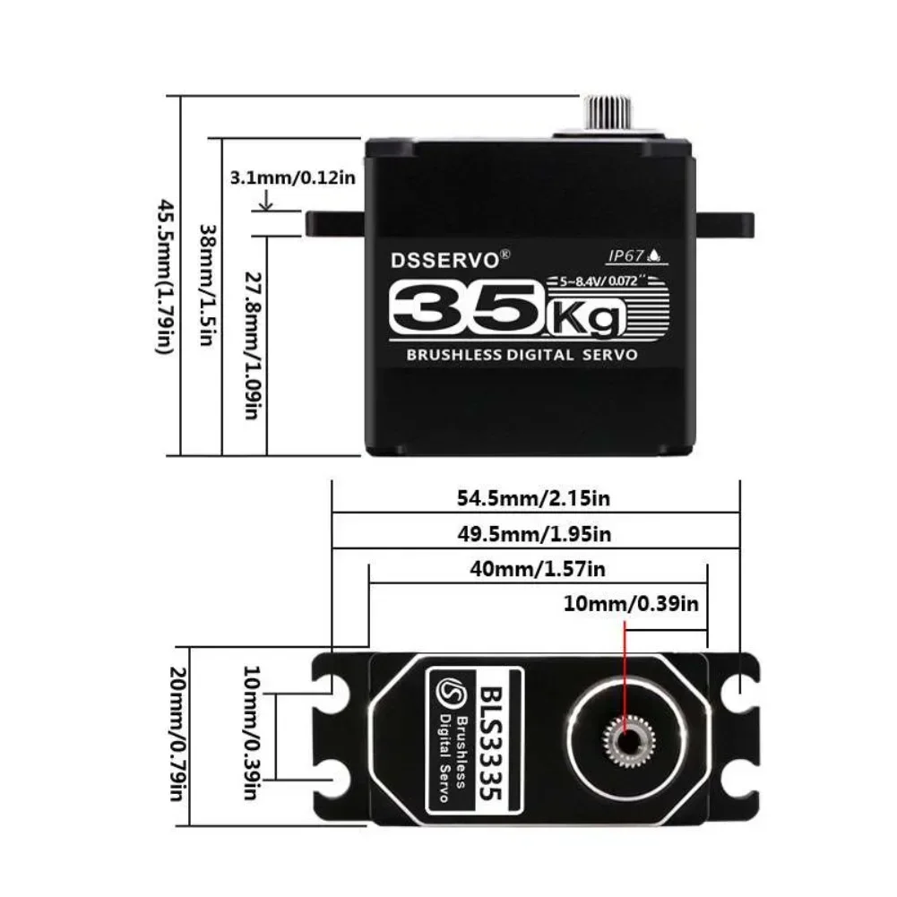35KG BLS3335 digitale servomot - Rc Car Servo recensie en prijs