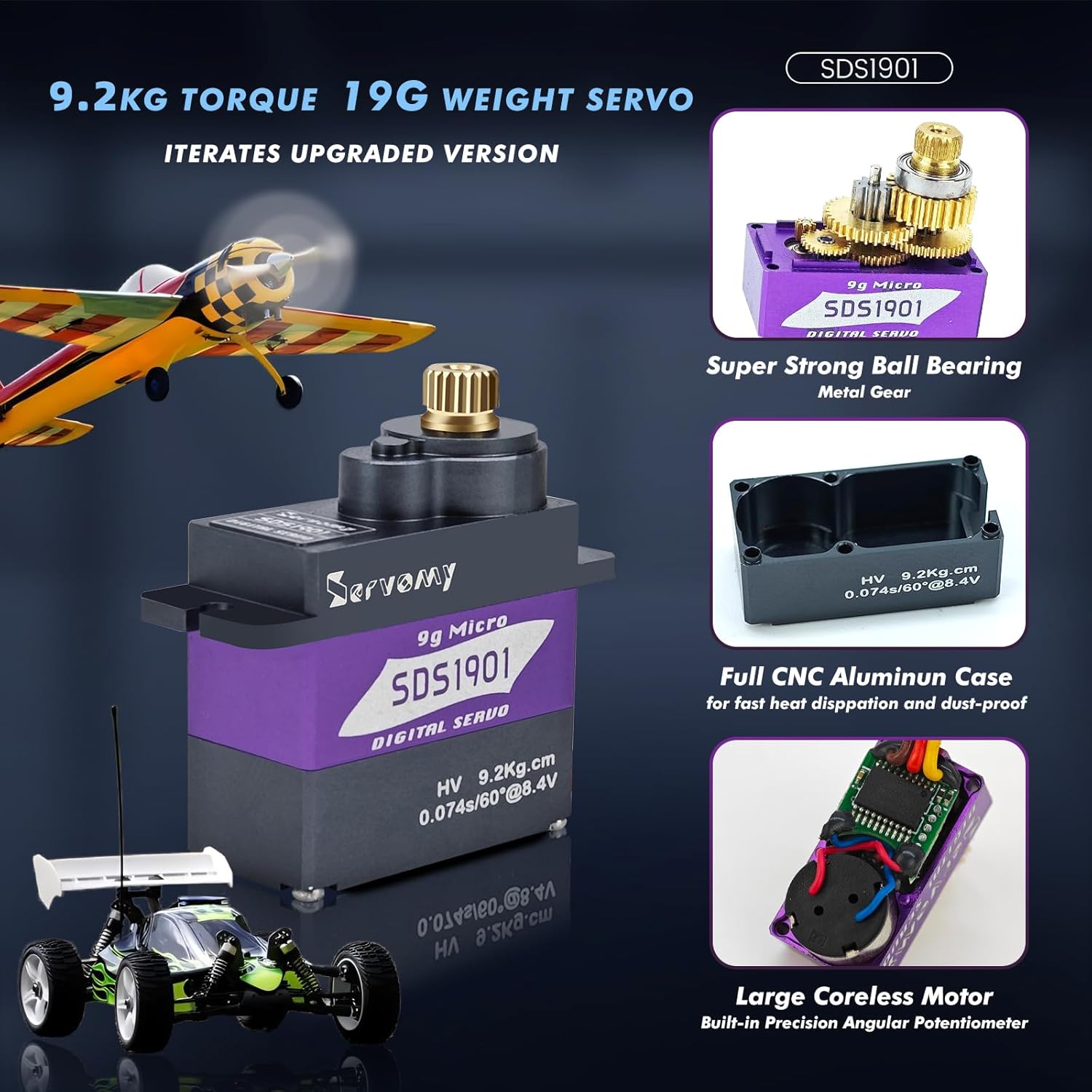 SERVOMY-SDS1901 Digitale 9G Mi - Rc Car Servo recensie en prijs