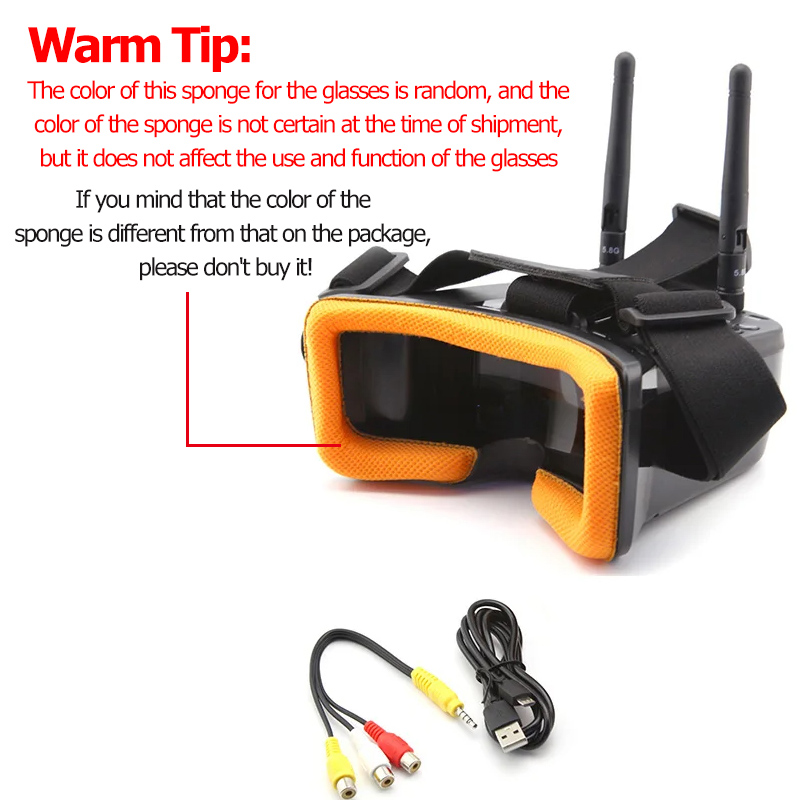 VR009 FPV-videobril 3 inch 480 - Nano Quad Fpv recensie en prijs
