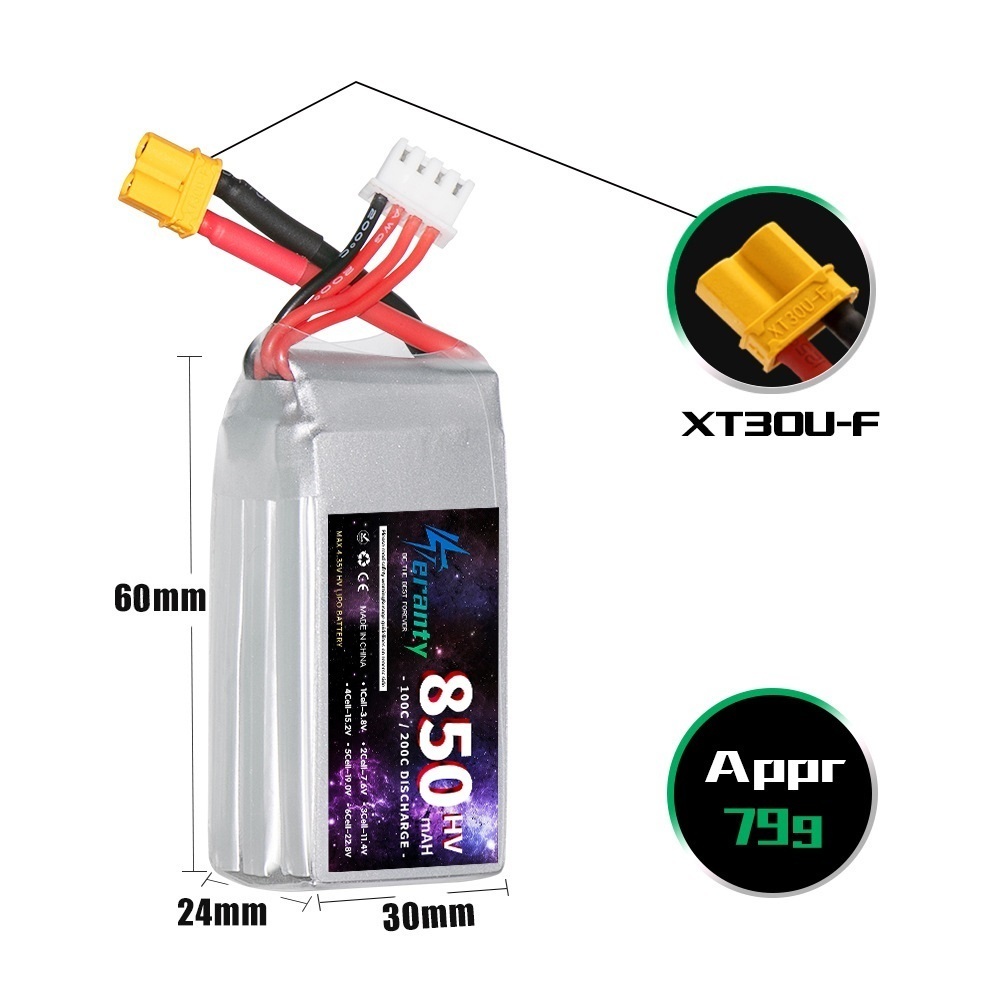1/2/3PCS TERANTY 3S 11.4V Lipo - Nano Quad Fpv recensie en prijs